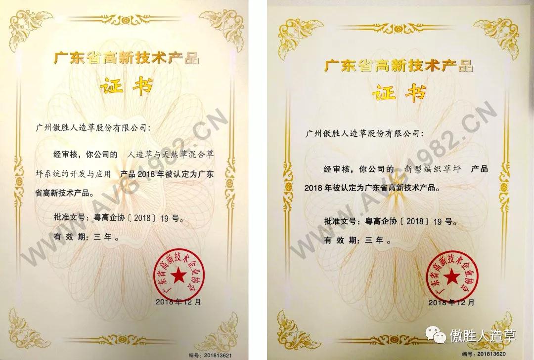 熱烈祝賀AVG傲勝股份再獲兩項“廣東省高新技術產(chǎn)品”證書！